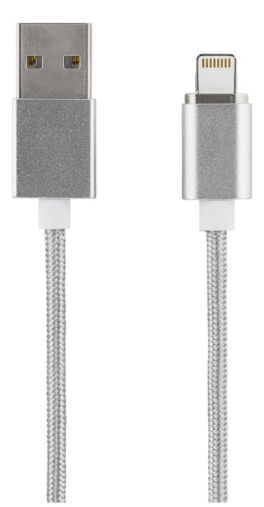 EPZI-magneettinen USB-synkronointi- / laturikaapeli, LightningConnector, USB 2.0.1m, hopea