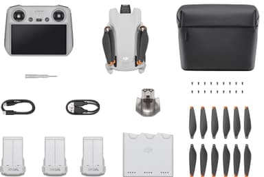 DJI Mini 3 drone + Smart Controller kauko-ohjain Fly More Combo