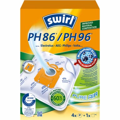 Swirl Pölynimurin pussit PH86 / PH96 4P (HUOM 3 kpl DFP)
