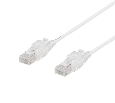 U/UTP Cat6A patch cable, 0.5m, 500MHz, lockable, white