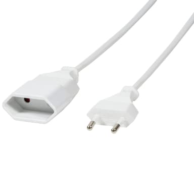 Jatkokaapeli maadoittamaton Euro White 3m