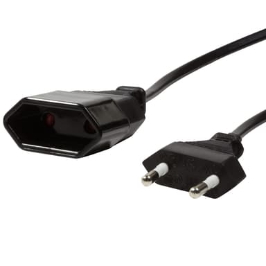 Jatkokaapeli maadoittamaton Euro Musta 3m