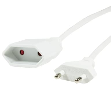 Jatkokaapeli maadoittamaton Euro White 3m