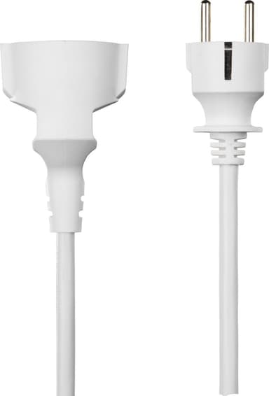 Shuko Type Extension Cord increased touch protect white 5m