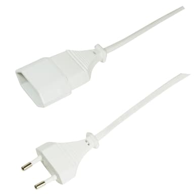Jatkokaapeli maadoittamaton Euro White 3m
