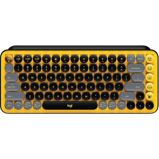 Logitech Pop Keys Wireless langaton näppäimistö (Blast Yellow)