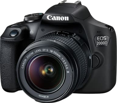 Canon EOS 2000D DSLR kamera + 18-55 objektiivi