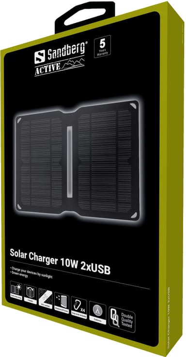 Sandberg 10 W kaksois-USB aurinkolaturi