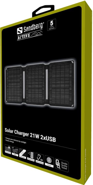 Sandberg 21 W kaksois-USB aurinkolaturi