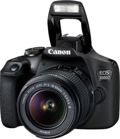Canon EOS 2000D DSLR kamera + 18-55 objektiivi