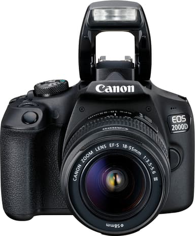 Canon EOS 2000D DSLR kamera + 18-55 objektiivi