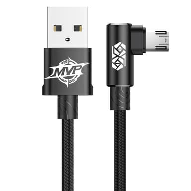 BASEUS MVP Kyynärpää 1.5A Micro-USB Data Sync -latauskaapeli 2m