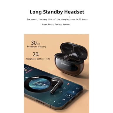 LENOVO Thinkplus XT93 LivePods Bluetooth-kuulokkeet TWS Kuulokkeet Musta
