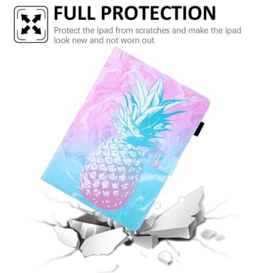 iPadille 10.9 (2022) Tablettikotelon kansi Taitettava Jalusta - Sininen Ananas