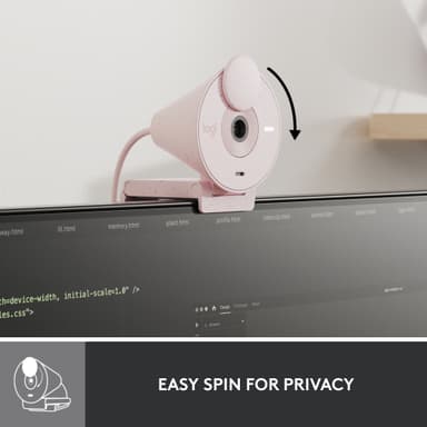 Logitech Brio 300 webkamera (vaaleanpunainen)