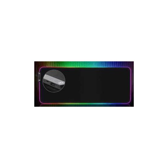 RGB-pelihiirimatto USB-keskittimellä Musta