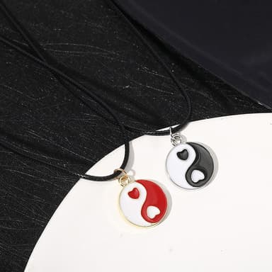 Yin Yang riipus kaulakoru Musta