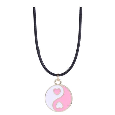 Yin Yang riipus kaulakoru Vaaleanpunainen