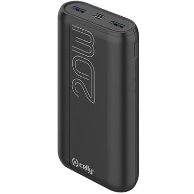 Celly PowerBank PD 20W 20 000 mAh Musta
