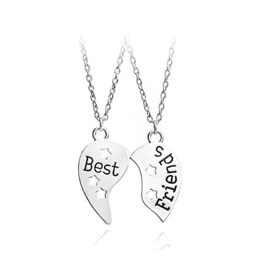 Heart Puzzle Kaulakoru Ystävyys Kaulakoru 2 kpl Hopea