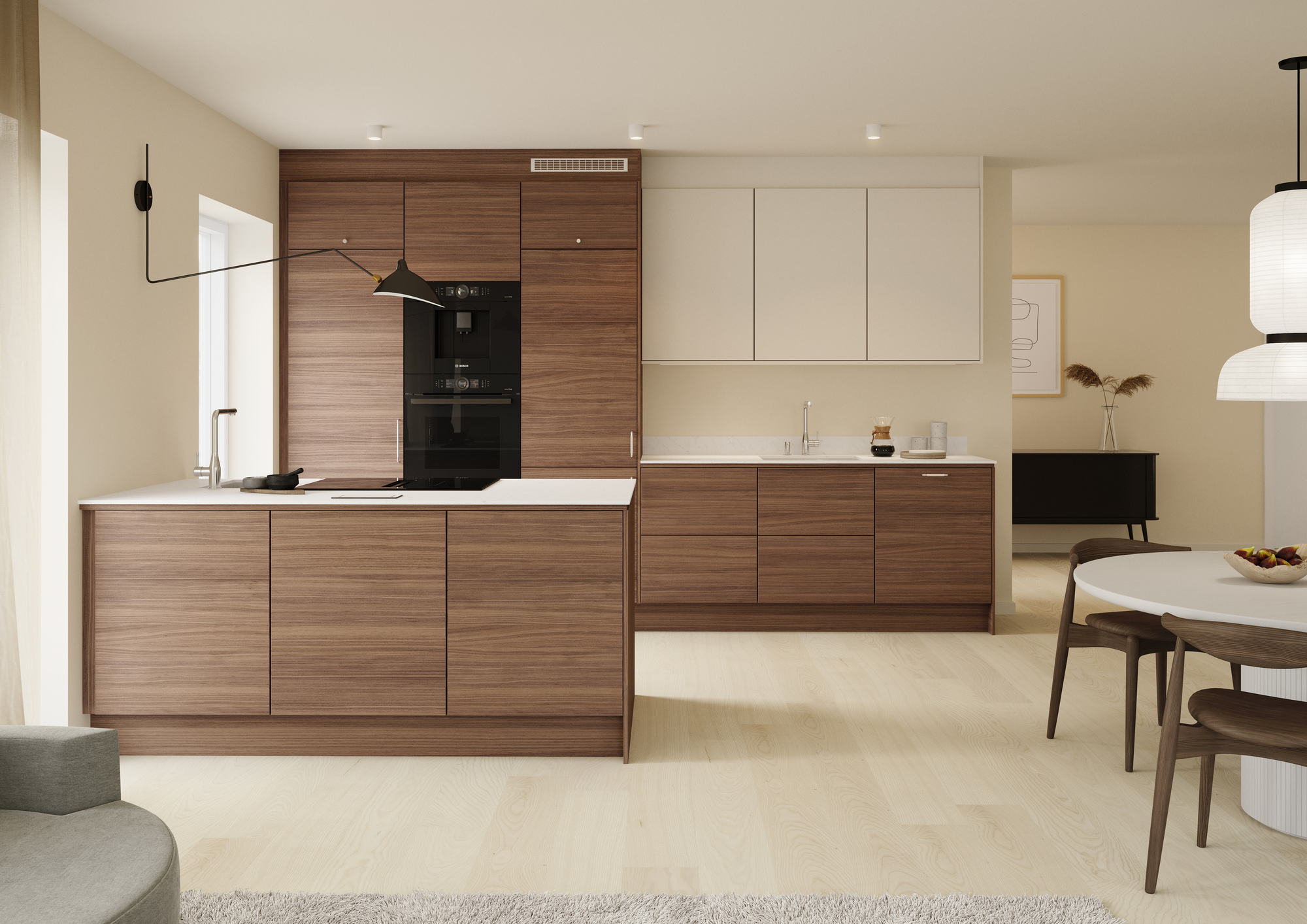 Epoq Edge alakaapin kulmaovi keittiöön (Walnut)