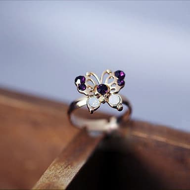 Bling Butterfly Ring 3-pakkaus Monivärinen