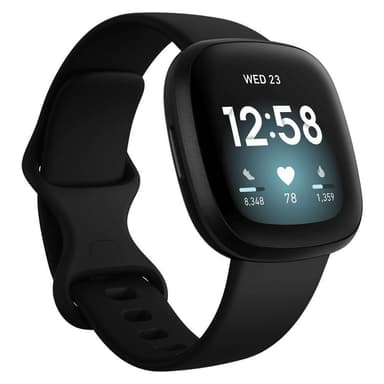Fitbit Versa 3, Sykekellot Musta