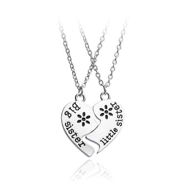 Heart Puzzle Kaulakoru Ystävyys Kaulakoru 2 kpl Hopea