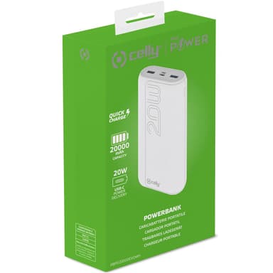 PowerBank PD 20W 20 000 mAh valkoinen
