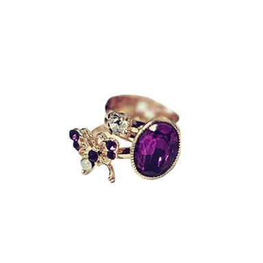 Bling Butterfly Ring 3-pakkaus Monivärinen