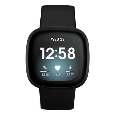 Fitbit Versa 3, Sykekellot Musta