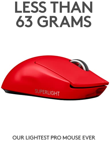 Logitech G Pro X Superlight langaton pelihiiri (punainen)