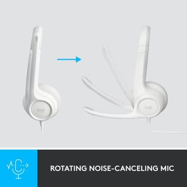 Logitech H390 USB kuulokkeet (valkoinen)