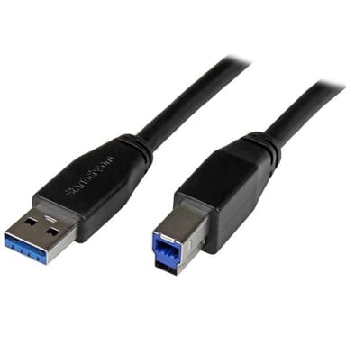 StarTech.com USB3SAB5M, 5 m, USB A, USB B, USB 3.2 Gen 1 (3.1 Gen 1), Uros/uros, Musta