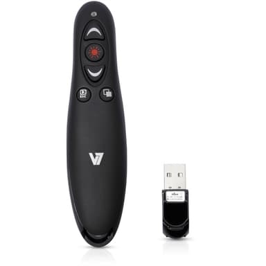 V7 WP1000-24G-19EB, RF, USB, 10,6 m, Musta