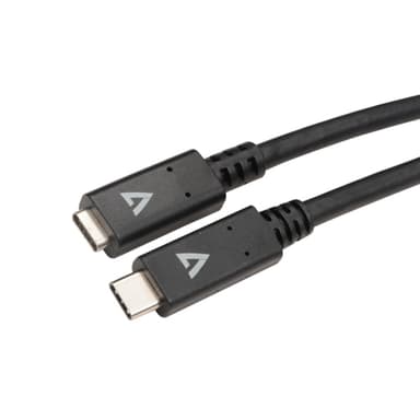 V7 V7UC3EXT-2M, 2 m, USB C, USB C, USB 3.2 Gen 1 (3.1 Gen 1), Svart
