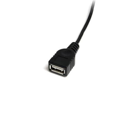 StarTech.com USBMUSBFM1, 0,3 m, USB A, Mini-USB B, Uros/naaras, 480 Mbit/s, Musta