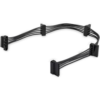 StarTech.com PYO4SATA, 0,4 m, SATA 15-pinninen, 4 x SATA, Uros, Naaras, Musta