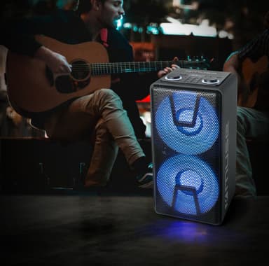 M-1805 DJ Party Speak Portable BT FM 150W, valkoinen LED