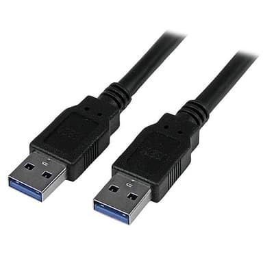 StarTech.com USB3SAA3MBK, 3 m, USB A, USB A, USB 3.2 Gen 1 (3.1 Gen 1), Uros/uros, Musta