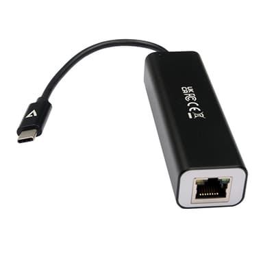 V7 V7UCRJ45USB3, USB Type-C, Svart, RJ-45, USB 3.2 Gen 1 (3.1 Gen 1) Type-A, Pol