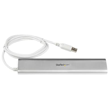 StarTech.com Kompakt USB 3.0-hubb med 7 portar och inbyggd kabel - 5Gbps, USB 3.