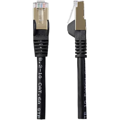 StarTech.com 6ASPAT10MBK, 10 m, Cat6a, S/UTP (STP), RJ-45, RJ-45