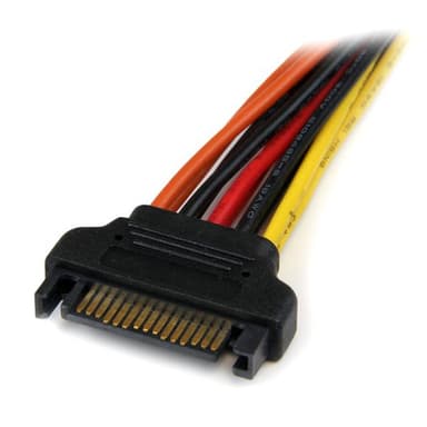 StarTech.com PYO2LSATA, 0,15 m, SATA 15-pinninen, 2 x SATA 15-pinninen, Uros, Na