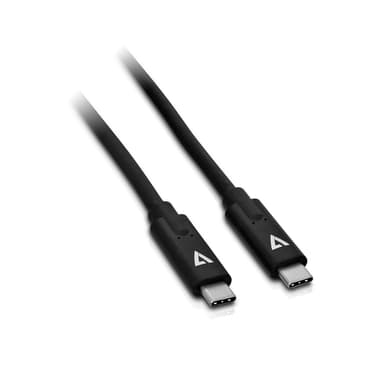 V7 V7UCC-2M-BLK-1E, 2 m, USB C, USB C, Hane/Hane, Svart