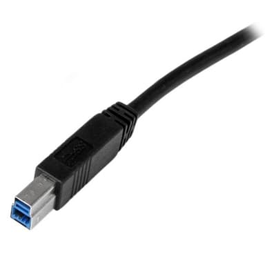StarTech.com USB3CAB1M, 1 m, USB A, USB B, USB 3.2 Gen 1 (3.1 Gen 1), 5000 Mbit/s, Musta