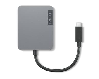 Lenovo 4X91A30366, USB 2.0 Type-C, HDMI, RJ-45, USB Type-C, VGA, Grå, 4K Ultra