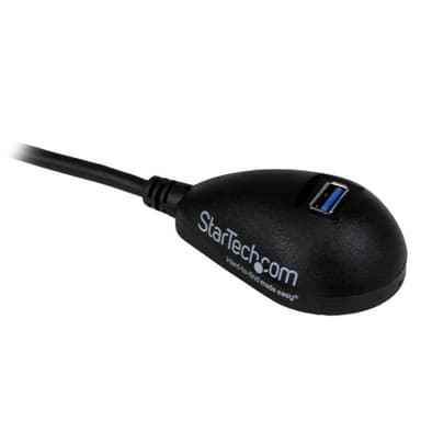 StarTech.com 1,5 m svart SuperSpeed USB 3.0-förlängningskabel till skrivbordet