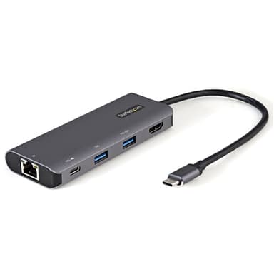 StarTech.com DKT31CHPDL, Langallinen, USB 3.2 Gen 2 (3.1 Gen 2) Type-C, 100 W, 1