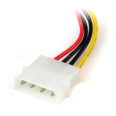 StarTech.com 15 cm 4-stifts Molex till vänstervinklad SATA-strömkabeladapter,